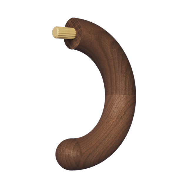 Designer Rail - 43mm diam - 180 deg Bend (Spotted Gum)