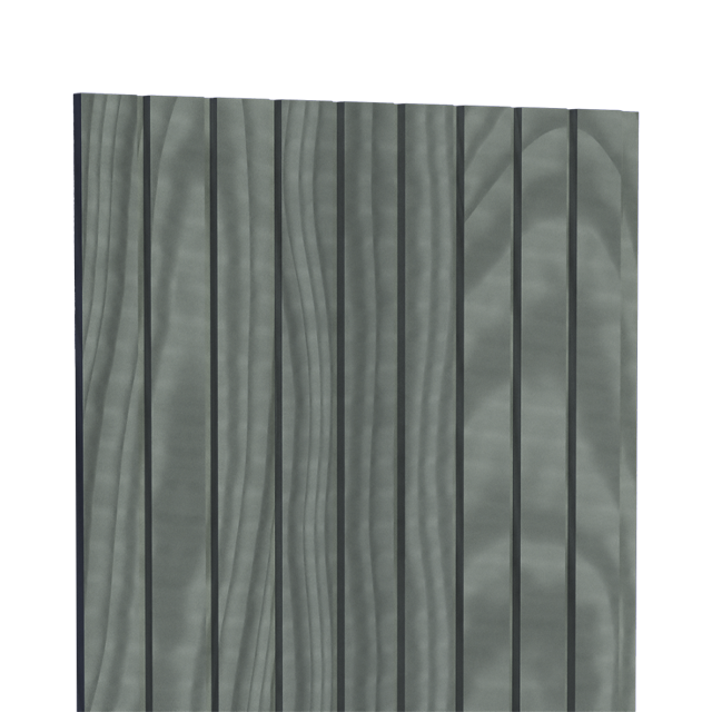 125mm "Ribbed" Wall Cladding in Grey Accoya