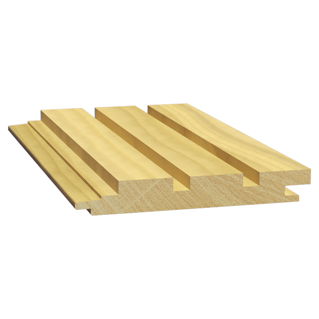 125mm "Ribbed" Wall Cladding in Natural Accoya