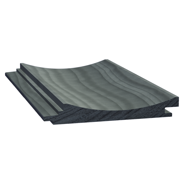 125mm "Concave" Wall Cladding in Grey Accoya