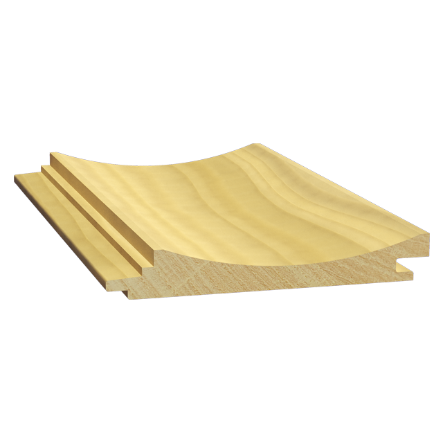 125mm "Concave" Wall Cladding in Natural Accoya