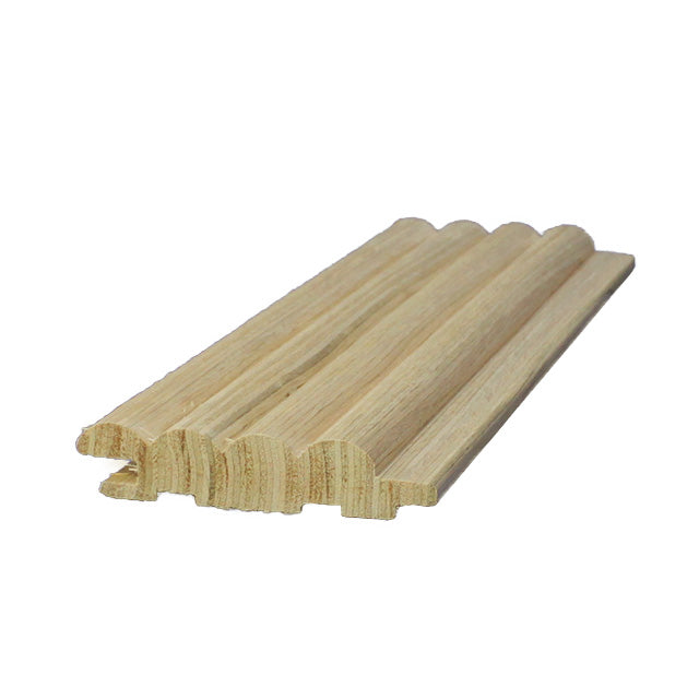 75mm "Ripple" Timber Wall Panelling in White Gum (Quarter Sawn)
