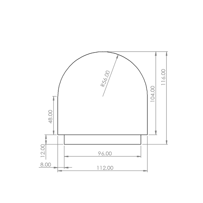 Rounded Fence Post Capital for 112sq Post