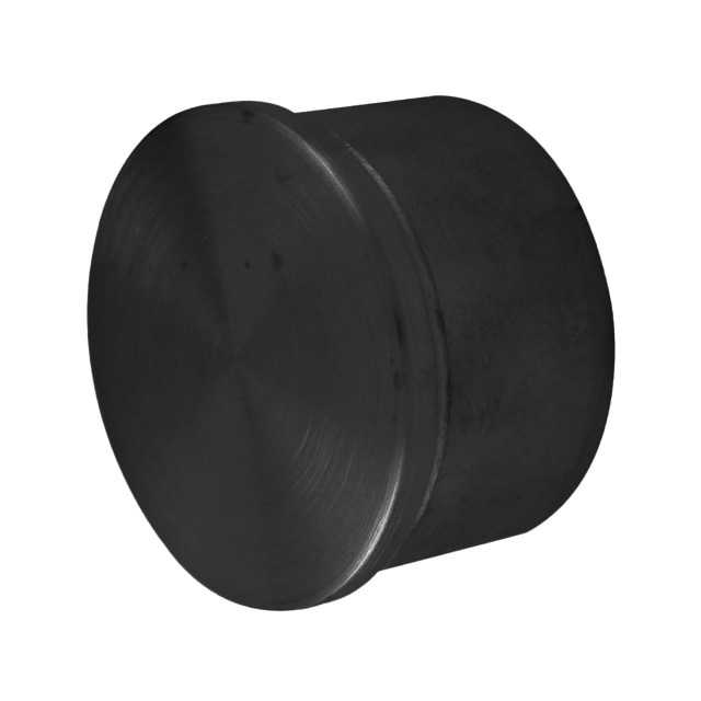 Flat End Cap for 50.8 Round Black Tube