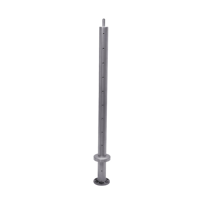 Round Corner Post for Horizontal Balustrade - Satin