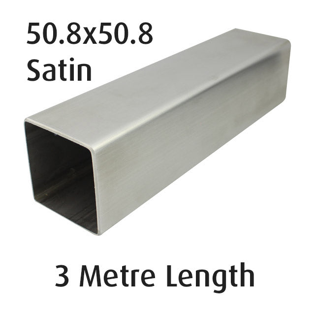Square Tube 50.8x50.8 (316 Satin) - 3 metre Length