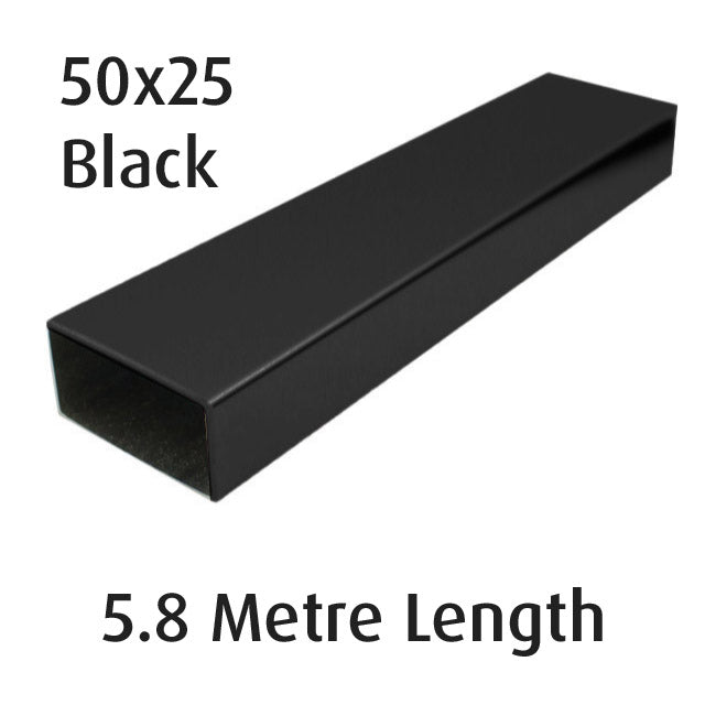 Rectangle Tube 50x25 (316 Black) - 5.8 metre Length