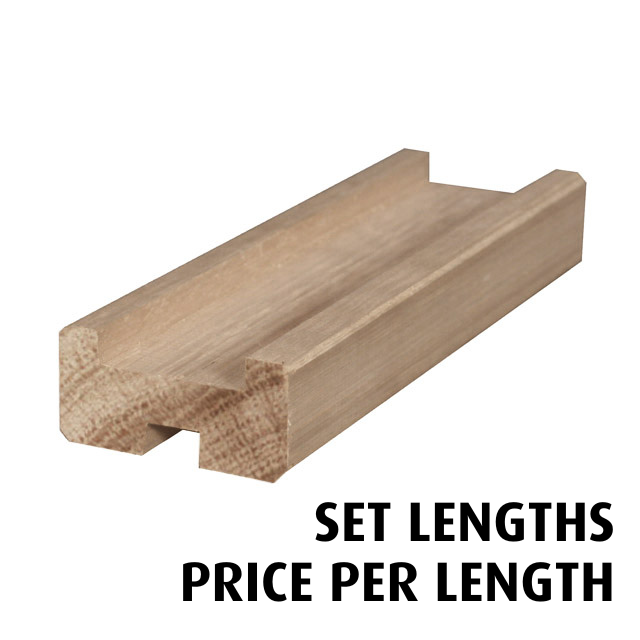 Base Rail with Rebate (American Oak) - Set Lengths