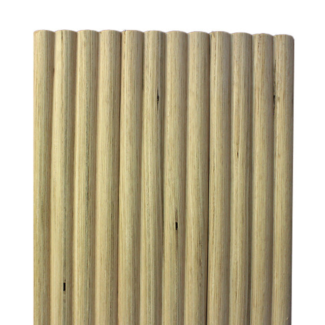 75mm "Ripple" Timber Wall Panelling in White Gum (Quarter Sawn)
