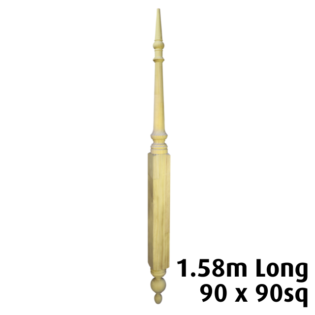 Turned "Edwardian" Roof Finials 1580x90sq