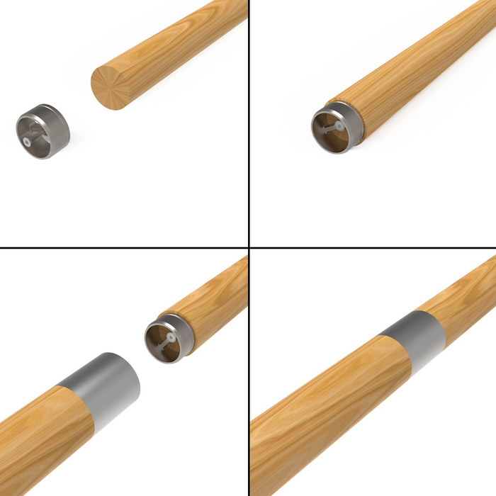 Designer Rail - 43mm diam - Straight Joiner (Satin)