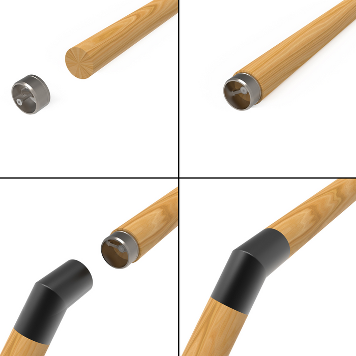 Designer Rail - 43mm diam - 35 deg Bend (Black)