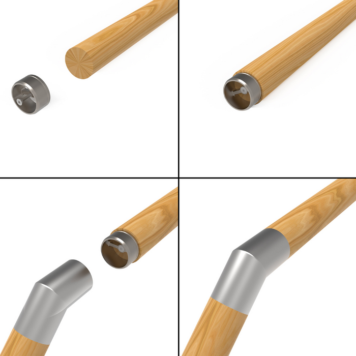 Designer Rail - 43mm diam - 35 deg Bend (Satin)