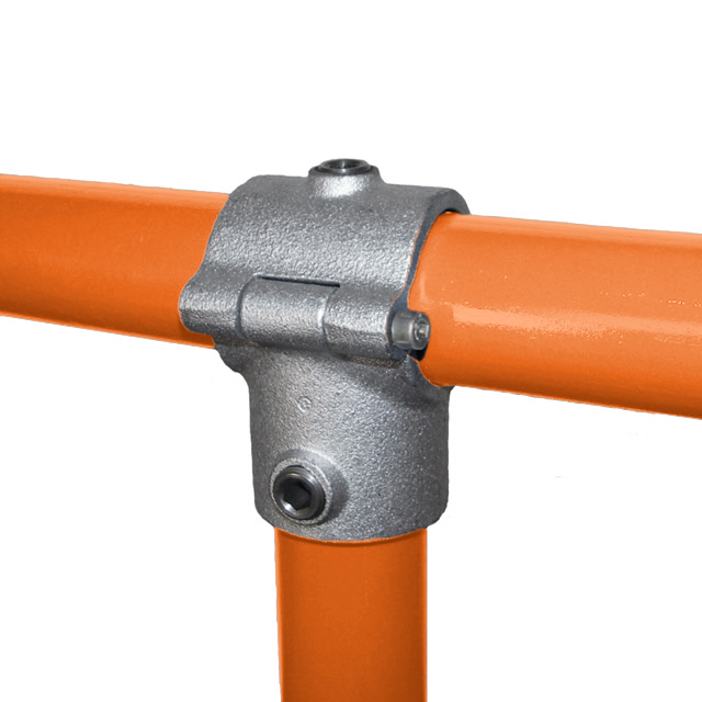 Clamp On T (Closed) for 48mm Galvanised Pipe