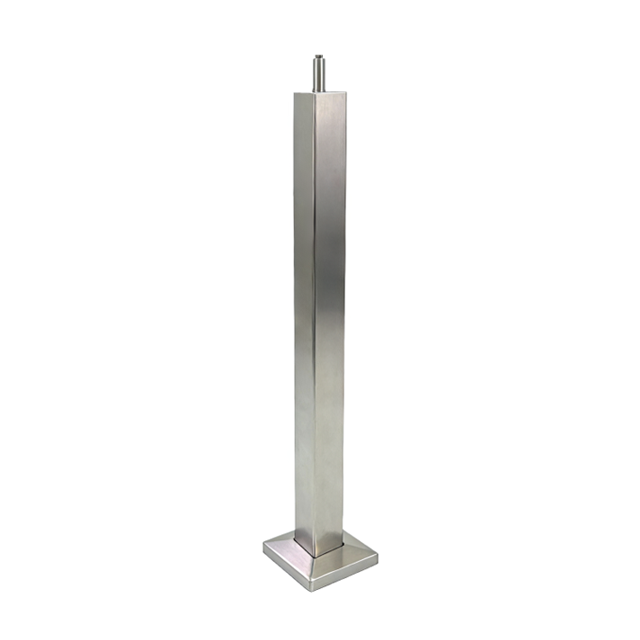 Square Plain Post (1.5mm) for Angled or Horizontal Balustrade - Satin