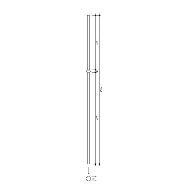 16mm round Single Knuckle Metal Balusters