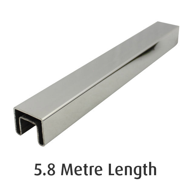 Rectangle Slotted Tube 25x21 (316 Mirror) - 5.8 metre Length