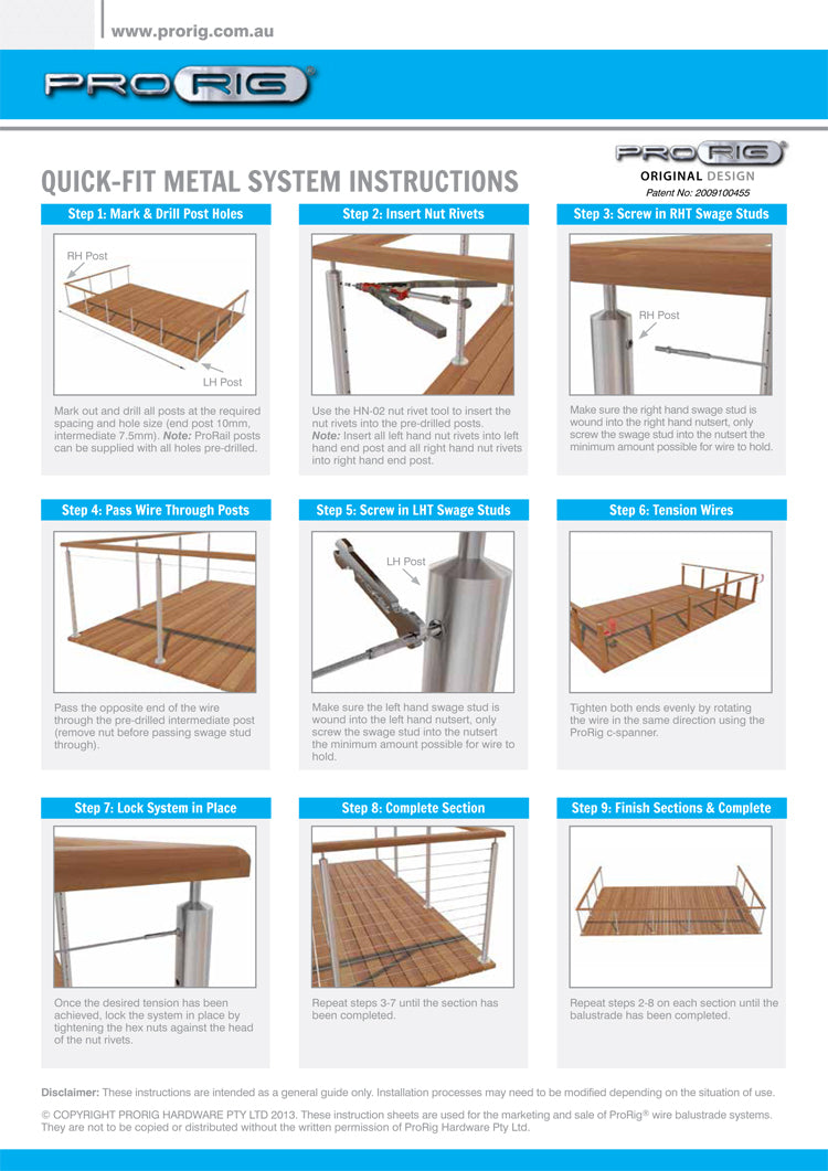 Thread M6 Terminal (Left Hand) - 3.2mm Wire (Hydraulic Swager)