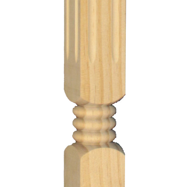 Ring with Flute Timber Balusters 1000x42sq (Pine)
