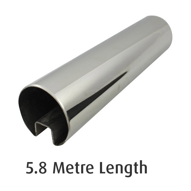 Single Slot Round Tube 50.8 diam (316 Mirror) - 5.8 metre Length