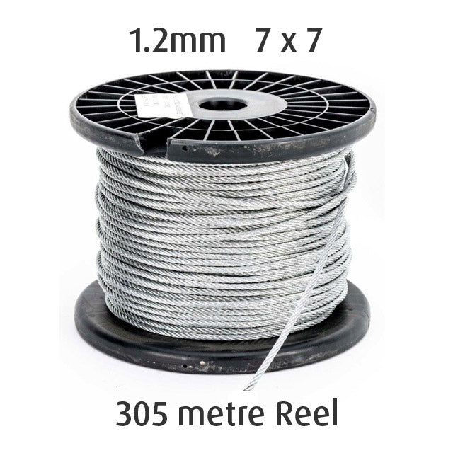 1.2mm Wire Cable Rope - 7x7 - 305 metre Reel