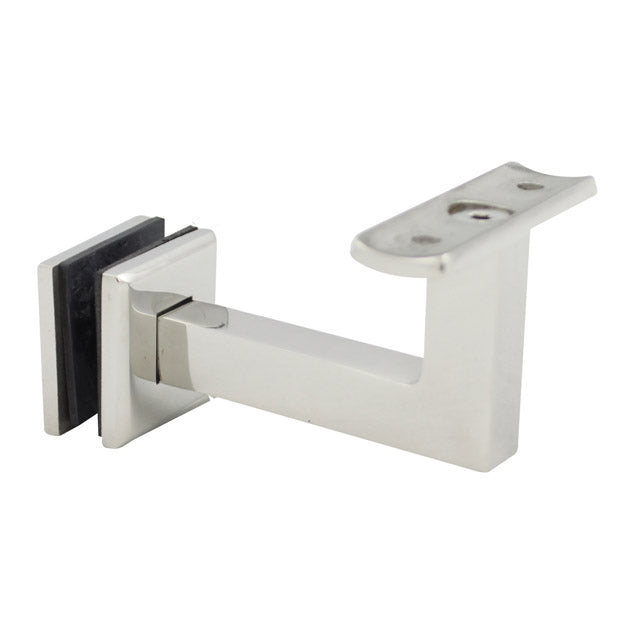 80mm Square Bracket for Glass - Curved Cradle (Mirror)