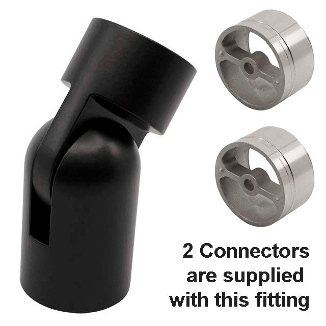Designer Rail - 43mm diam - Adjustable Bend (Black)
