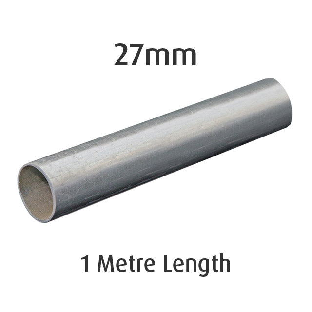 27mm Round Galvanised Pipe - 1 metre Length