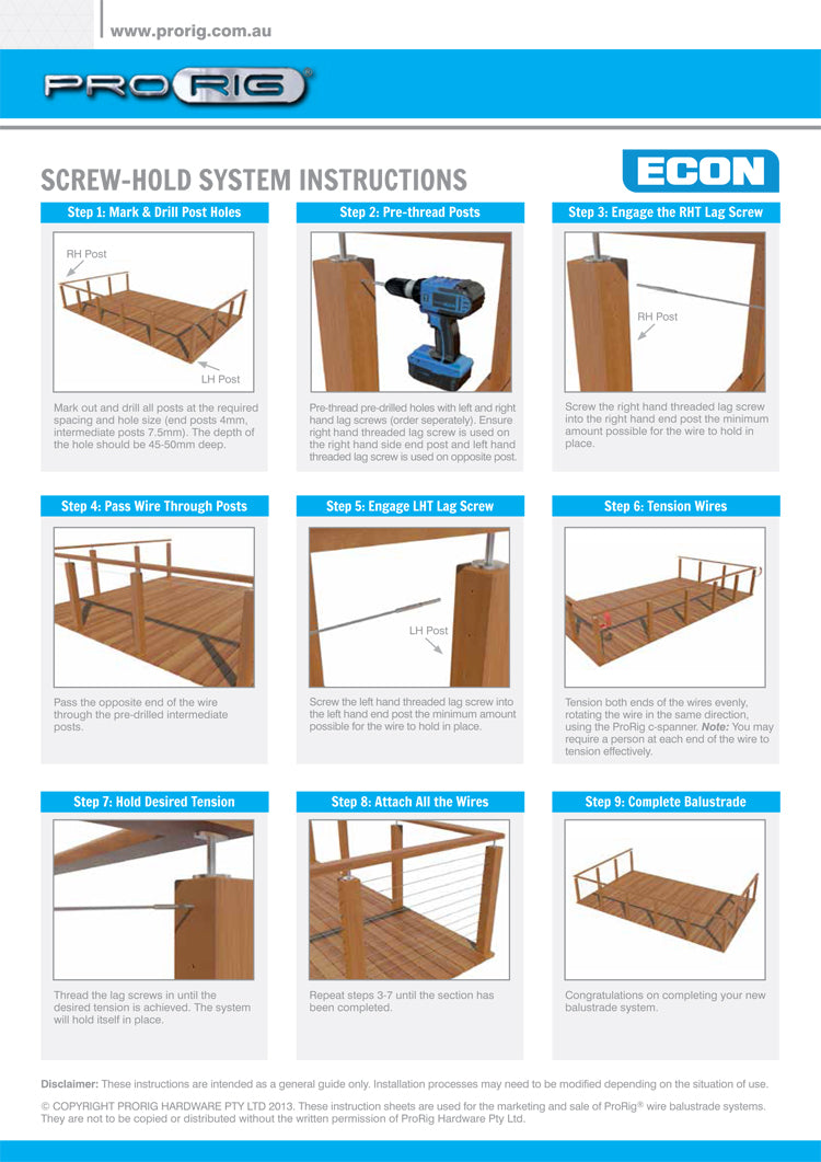 Lag Terminal (Left Hand) - 3.2mm Wire (Hydraulic Swager)