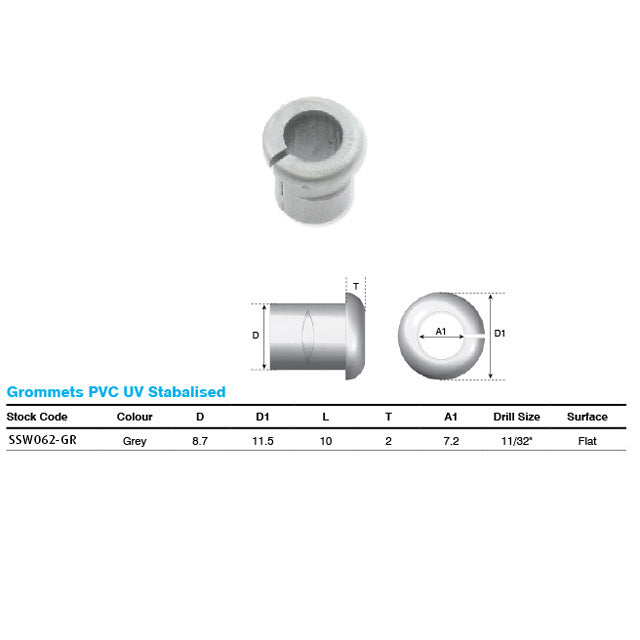 Grommet (Grey) for 3.2mm and 4.0mm Wire
