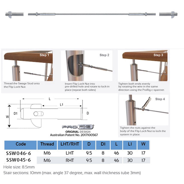 M6 Flip Lock Connector (Right Hand)